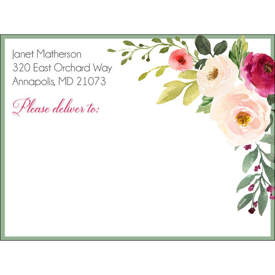 Corner Roses Shipping Labels